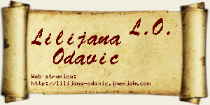Lilijana Odavić vizit kartica